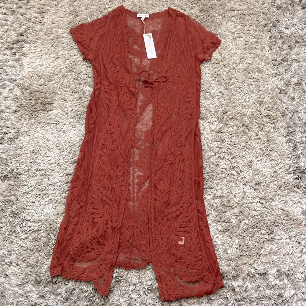 NWT Woven Heart Women’s Lace Kimono